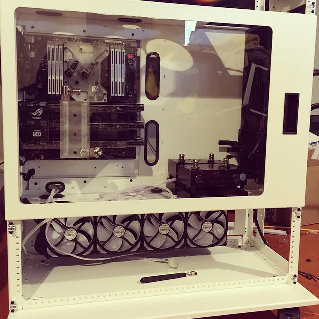 White CaseLabs watercooled build from the 2014 Forgotten Industries Instagram archive.